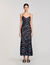 Robe longue en soie imprimée