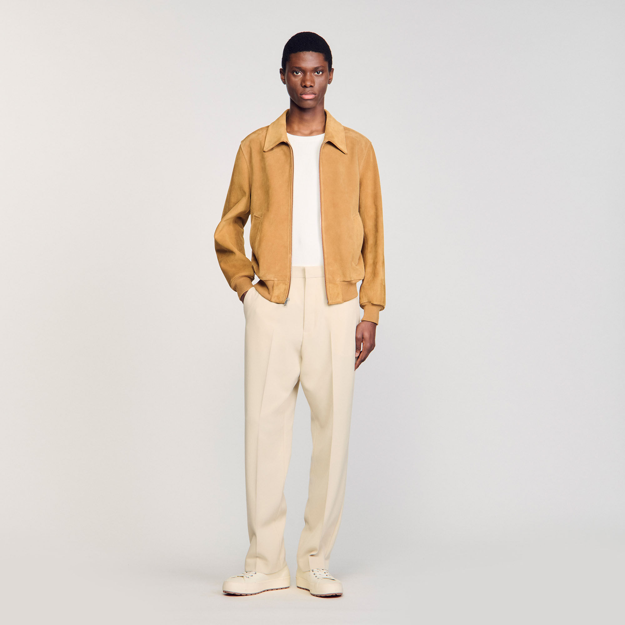 Blouson aus Spaltleder