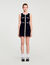 Robe courte en maille velours