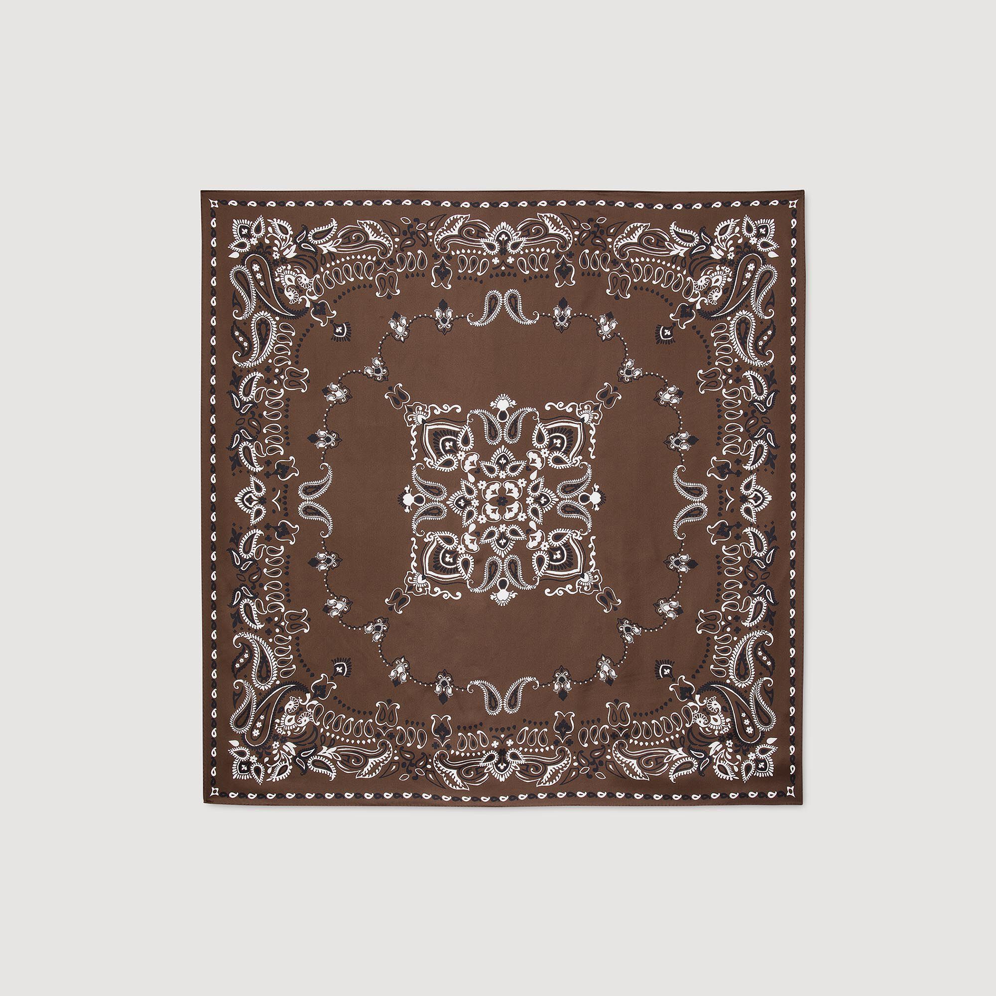 Seidenhalstuch mit Bandana-Muster