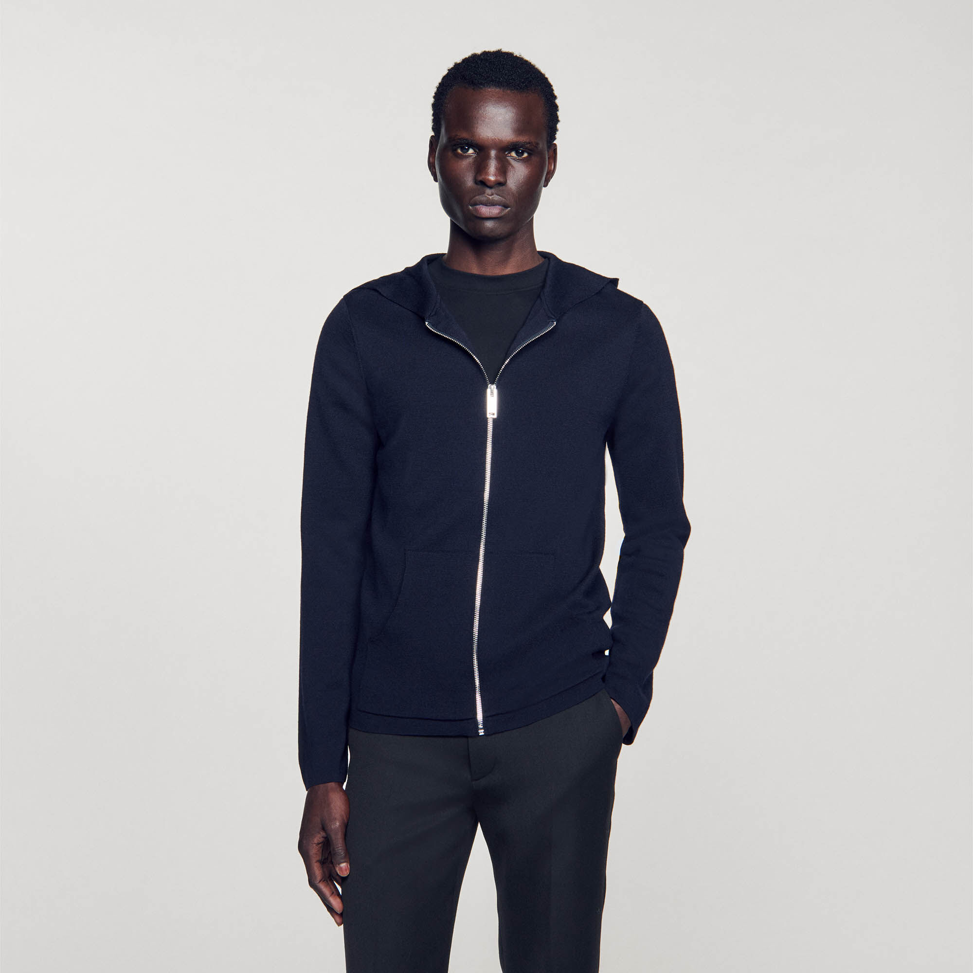 Gilet zippé avec capuche
