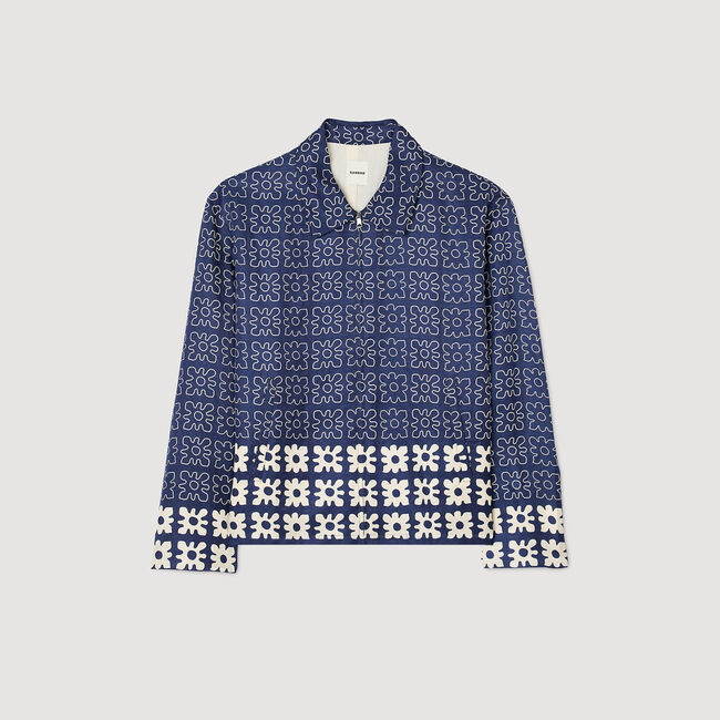 Blouson à imprimé fleuri