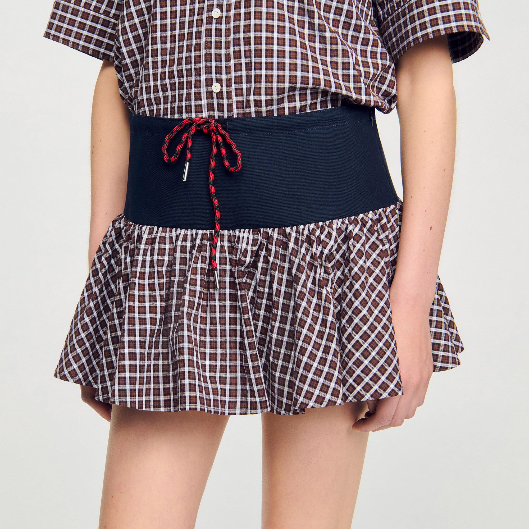 Checked skort