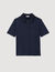 Knitted polo shirt with zip collar