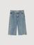 Distressed denim Bermuda shorts
