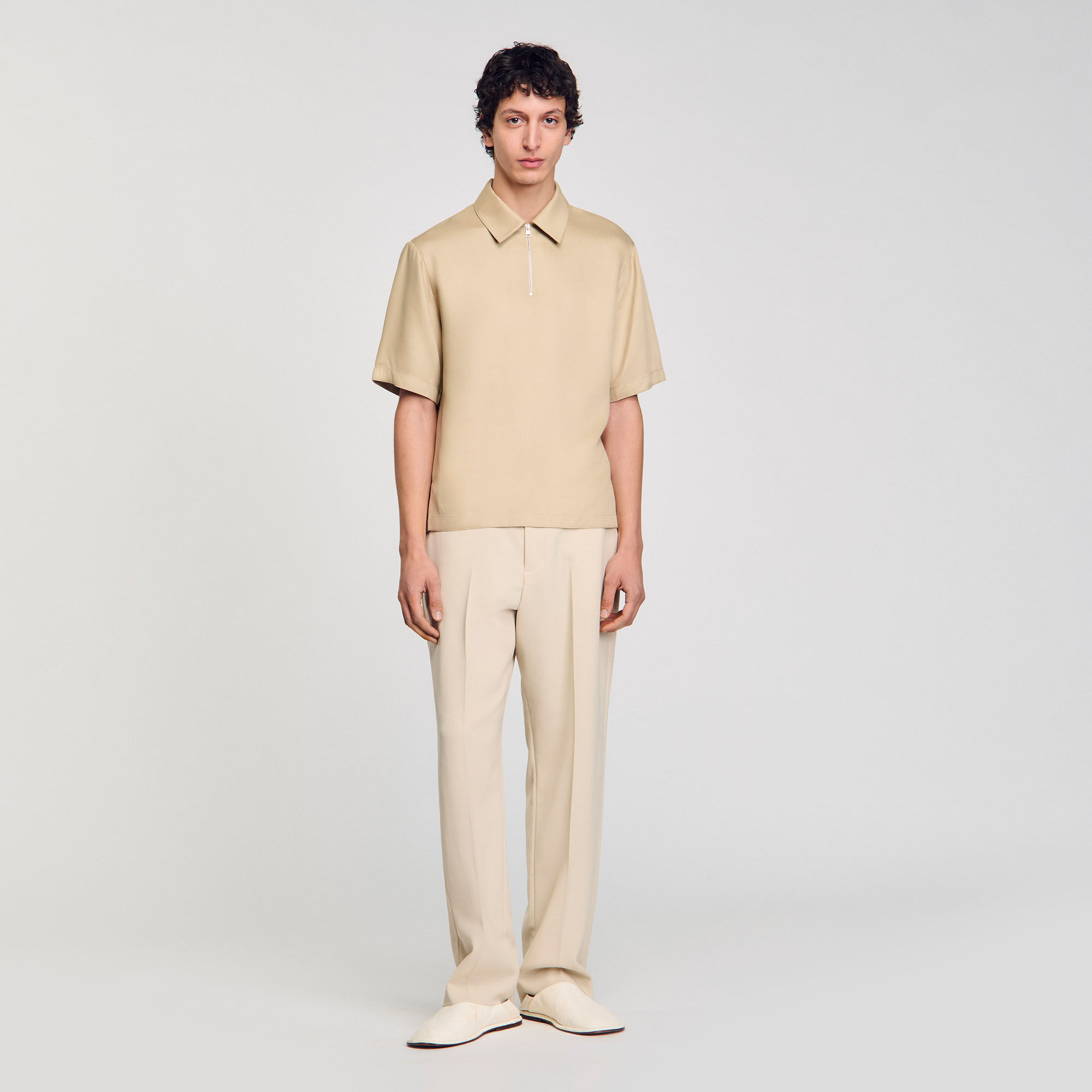 Polo à col zippé 