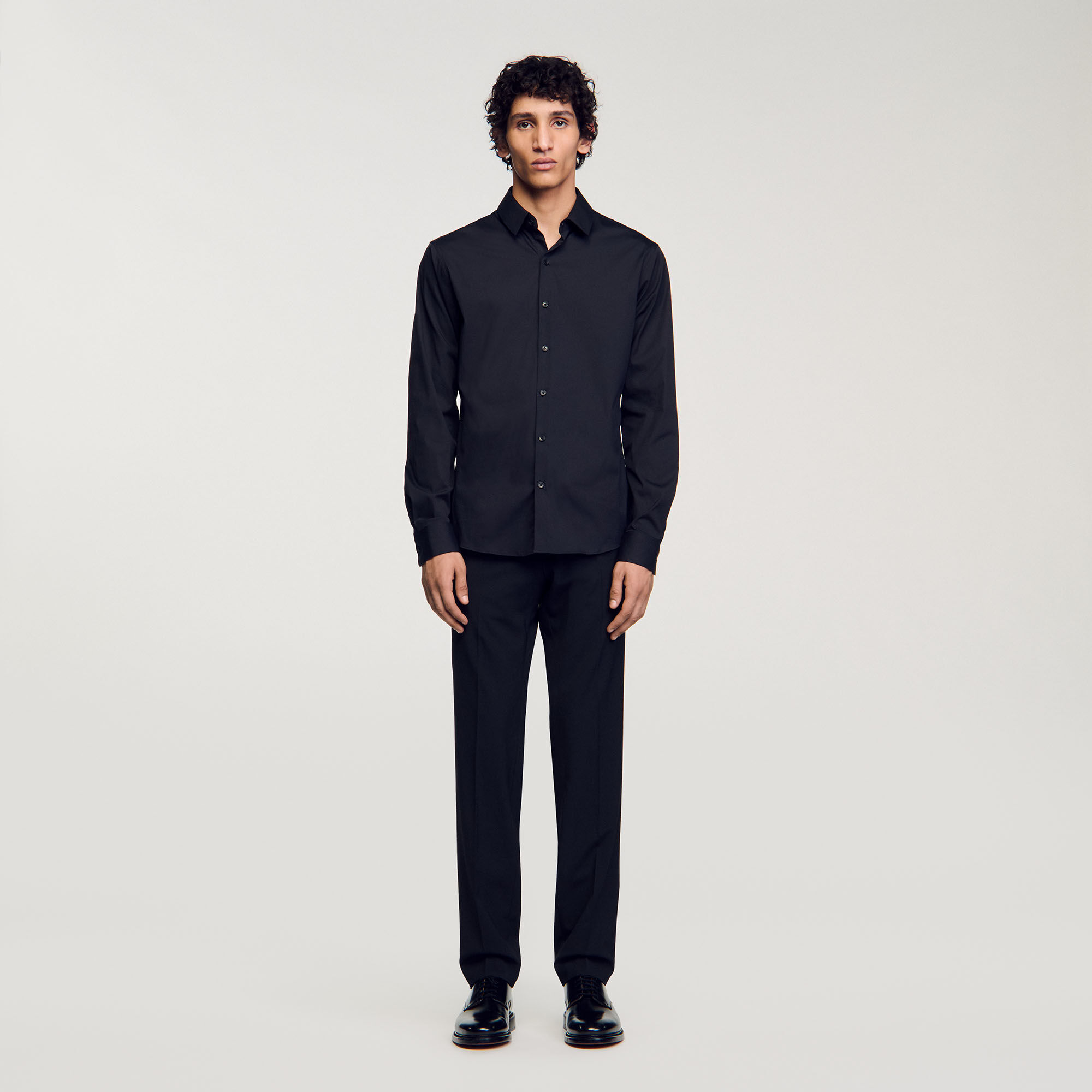 Chemise ajustée en coton stretch