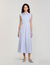 Stripy embroidered maxi dress
