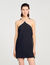 Kurzes Kleid mit Cape und Strass