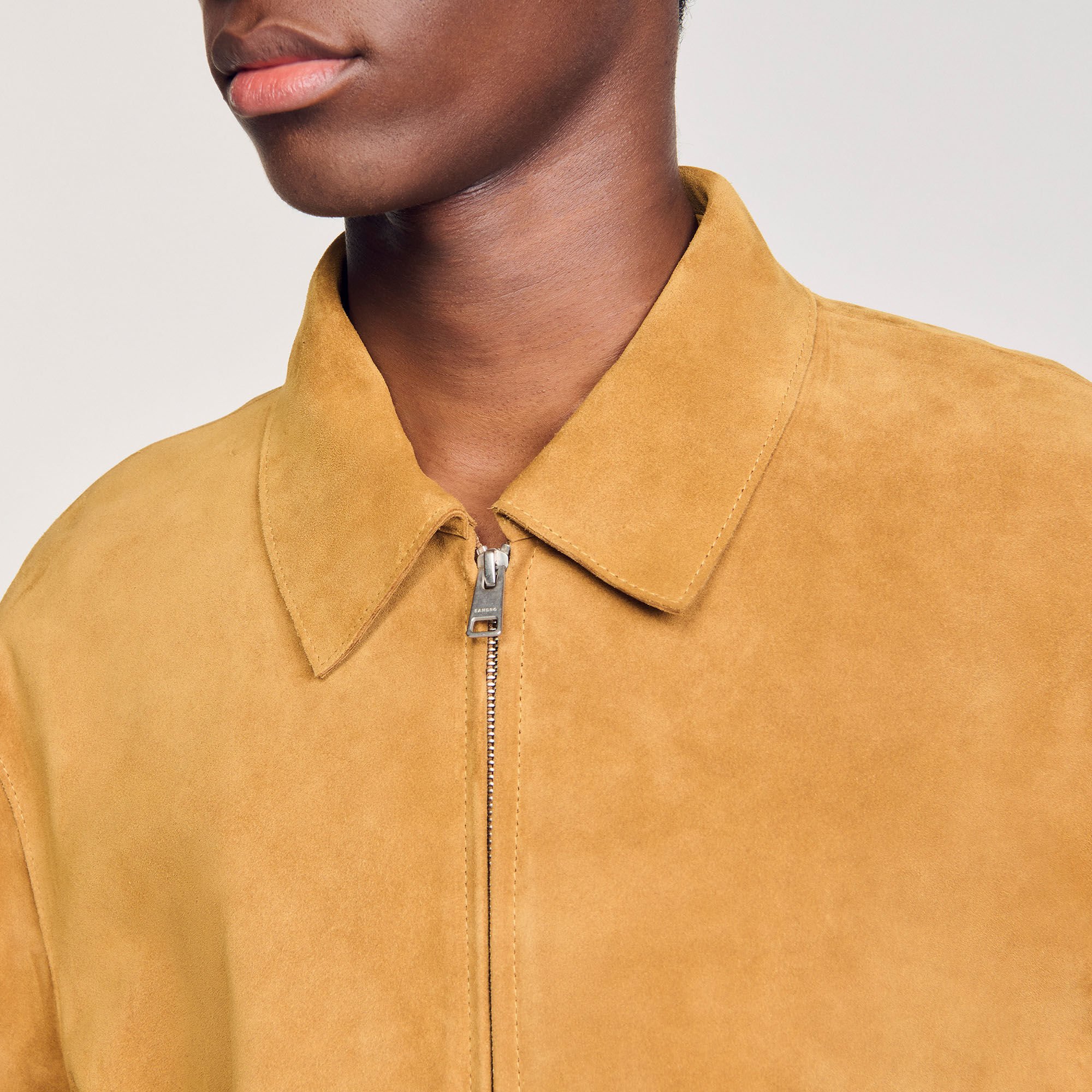 Split leather jacket
