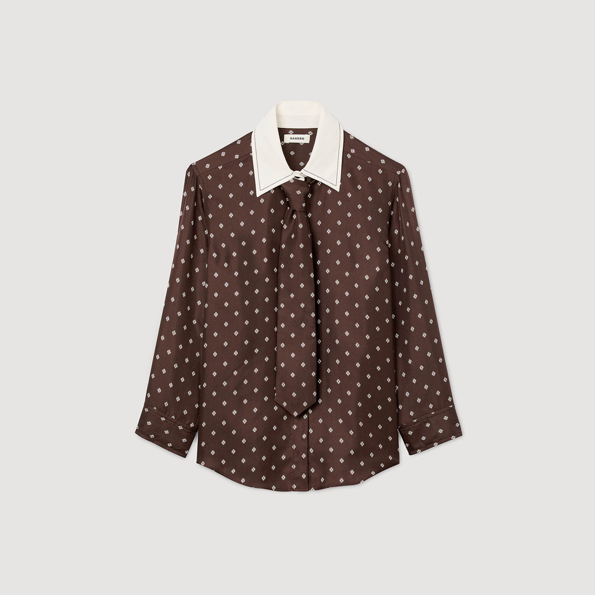 Chemise fluide imprimé à cravate