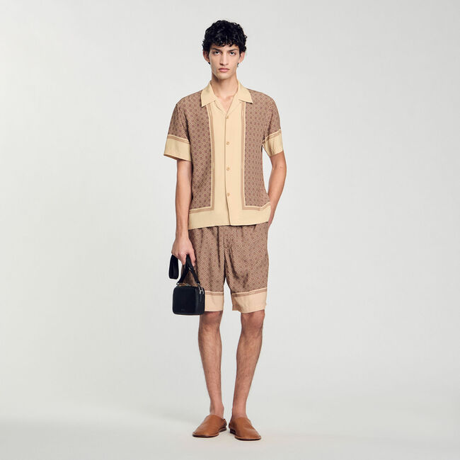 Chemise imprimée à manches courtes