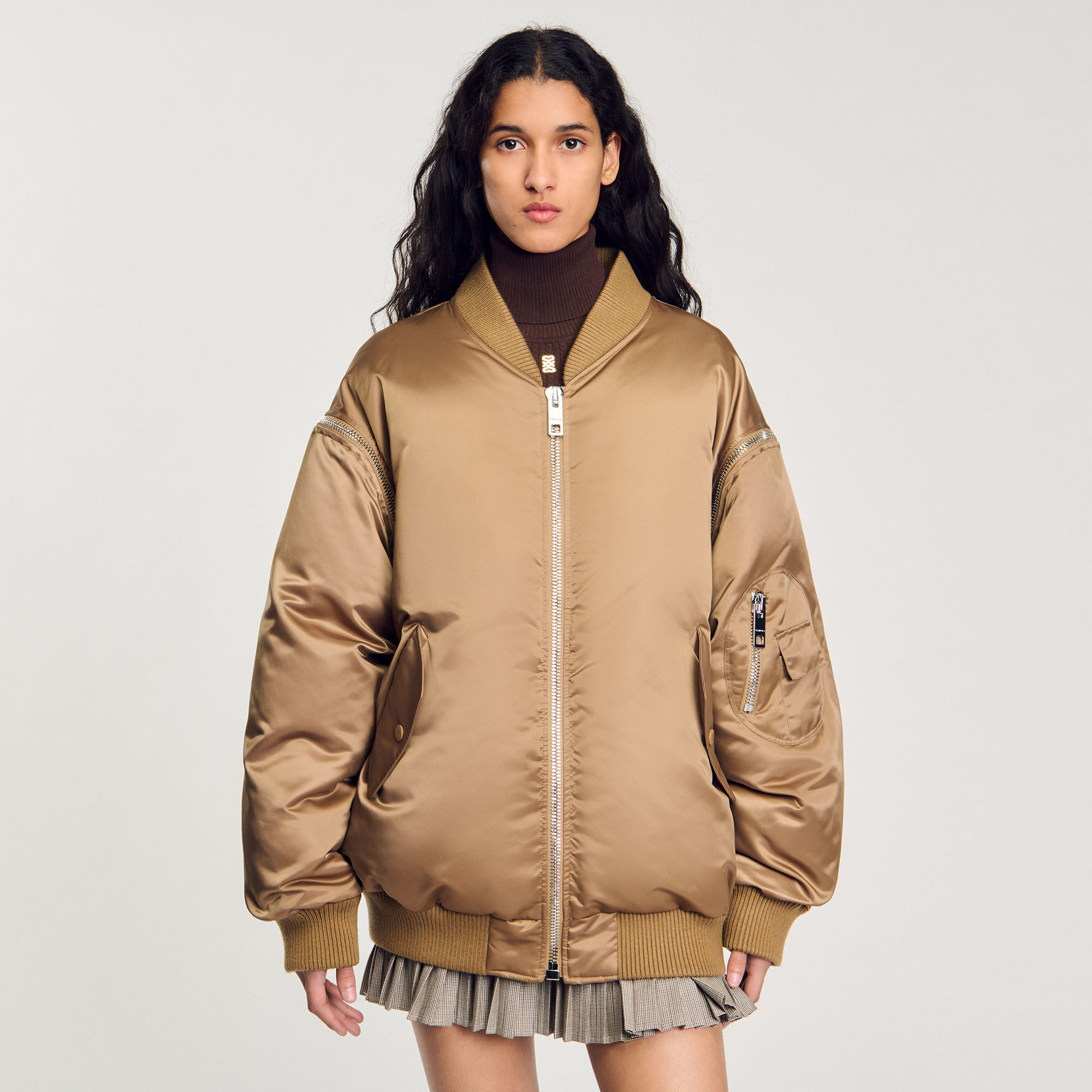 Blouson bomber satiné 