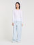 Ribbed jumper with Tunisian collar