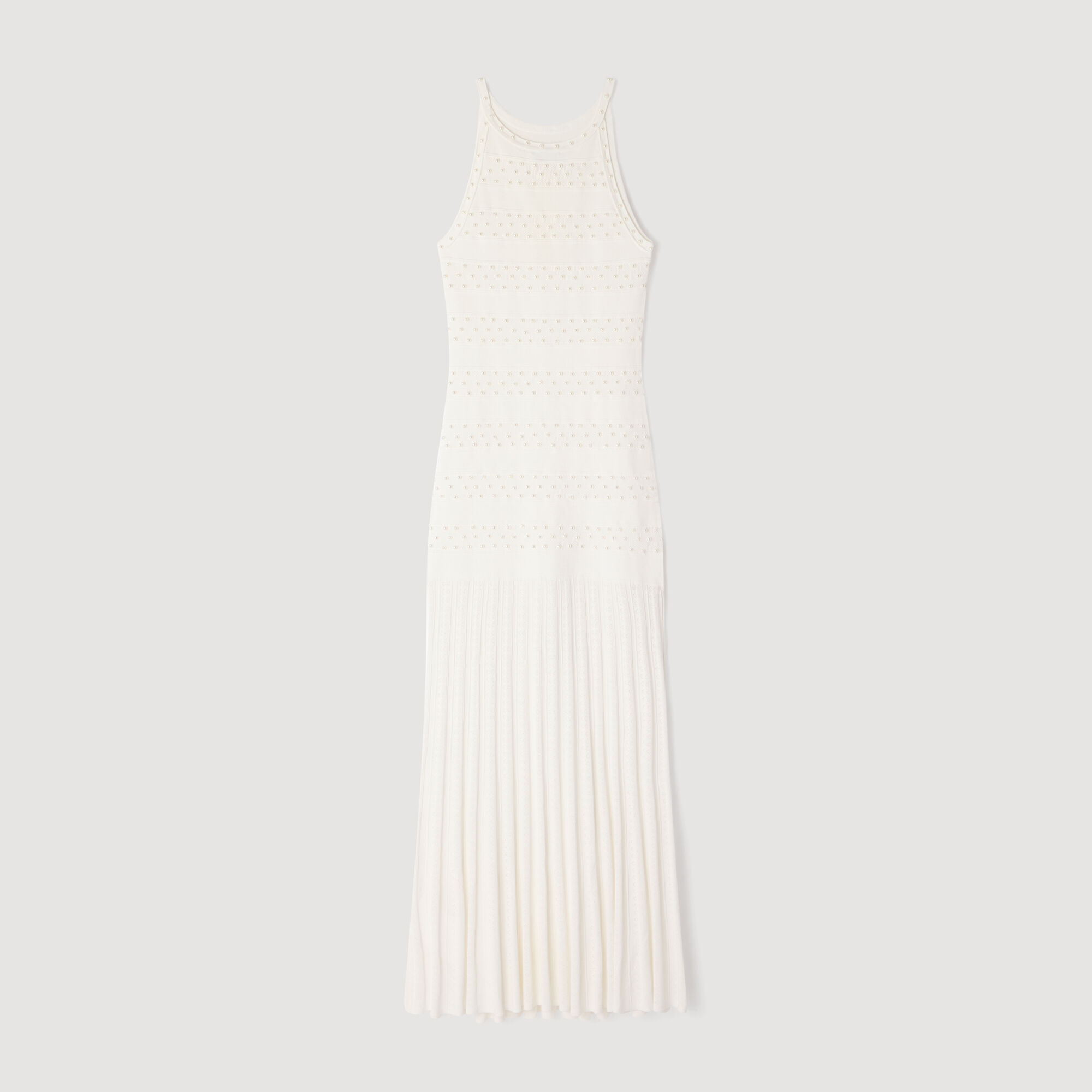 Robe longue perlée