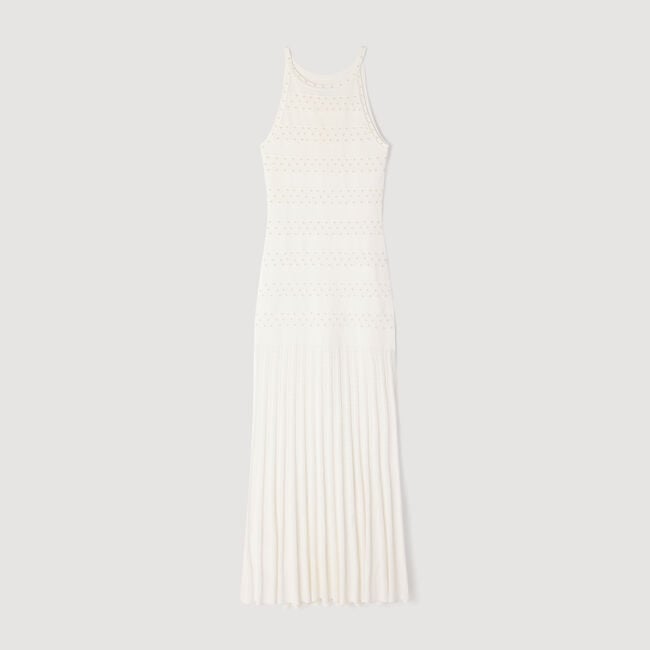 Robe longue perlée