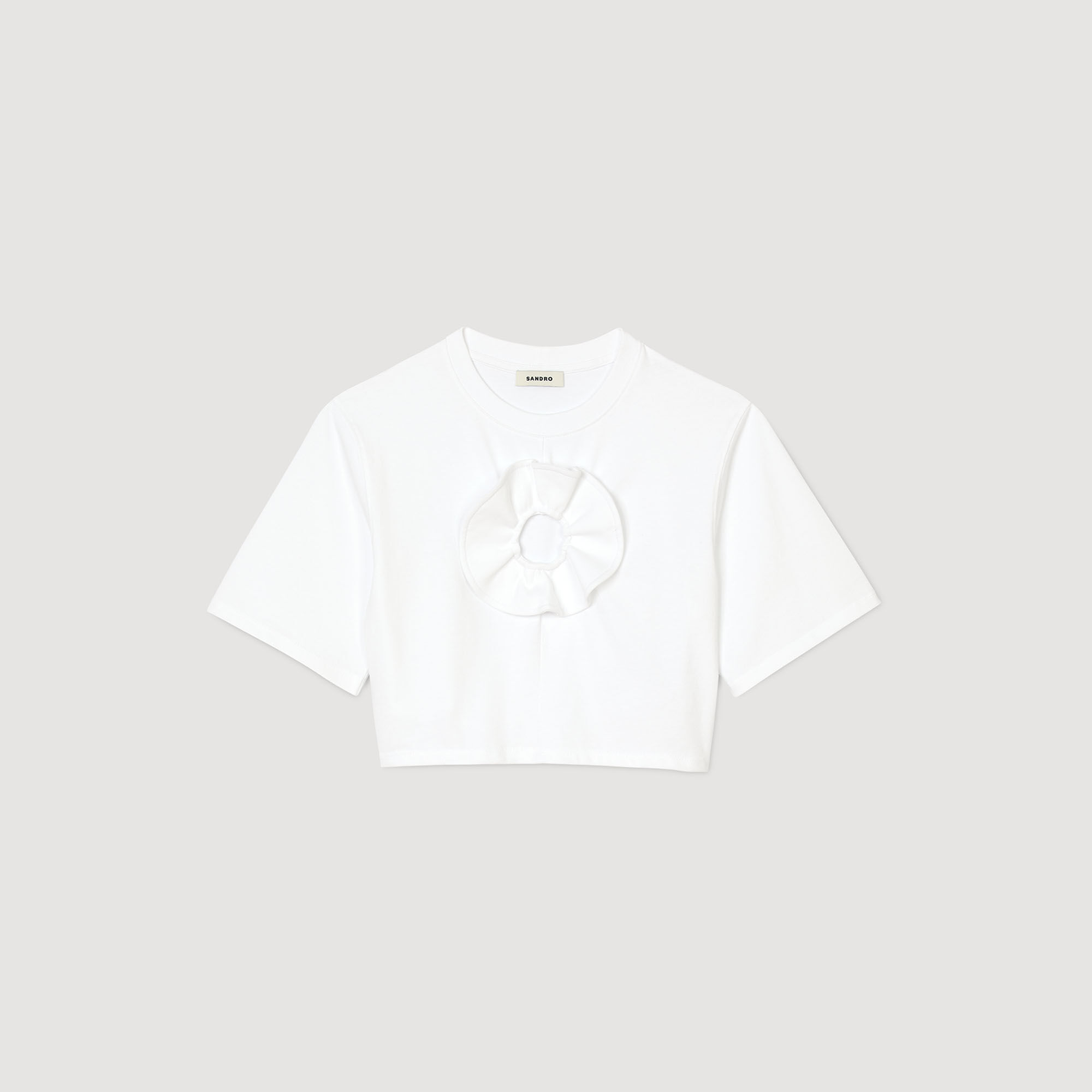T-shirt with ruffle detail