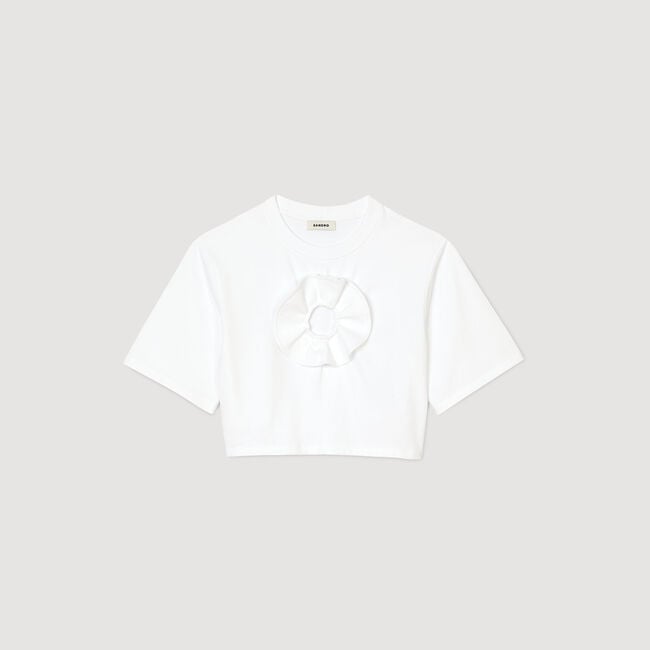 T-Shirt mit Volant-Detail