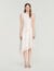Asymmetric satin-effect dress