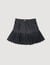 Short denim ruffled skirt