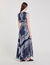 Langes Kleid mit Bandana-Print