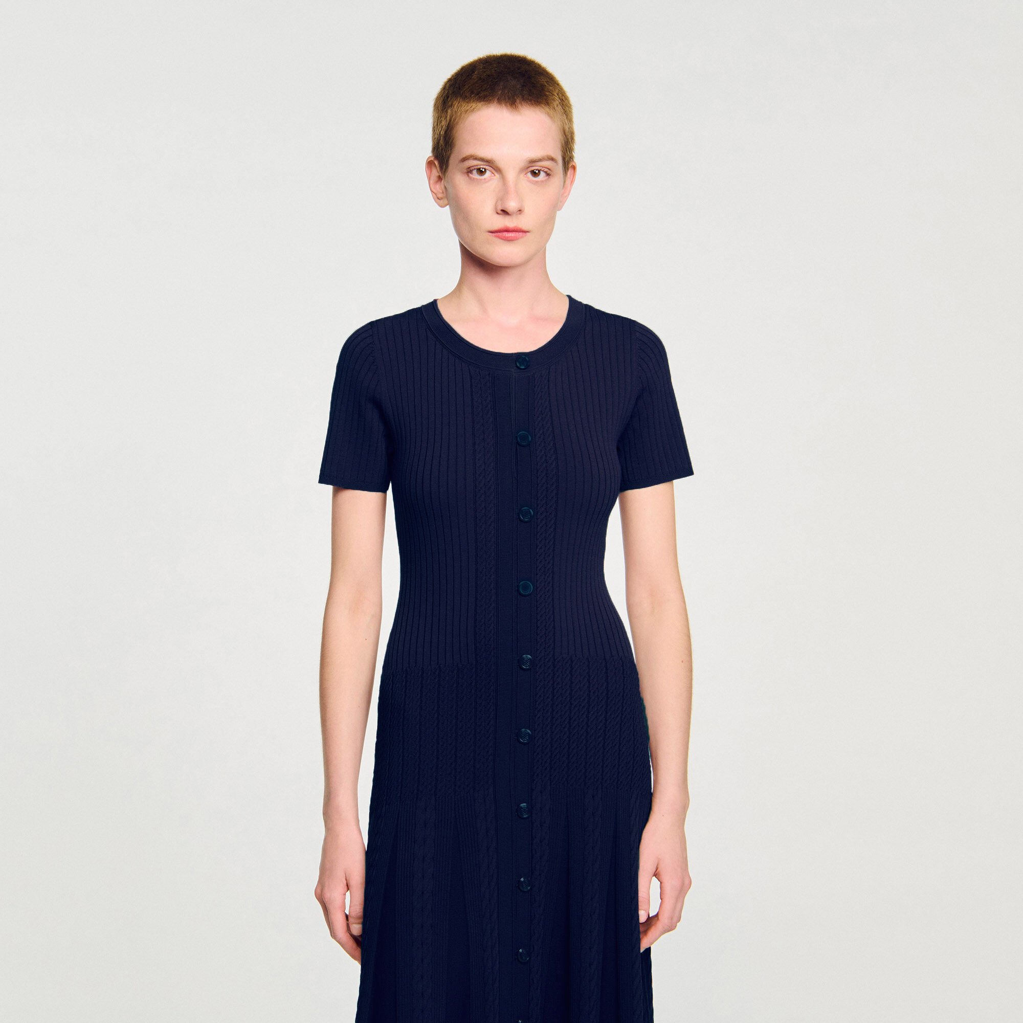 Robe longue en maille