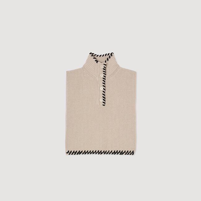 Knit collar snood