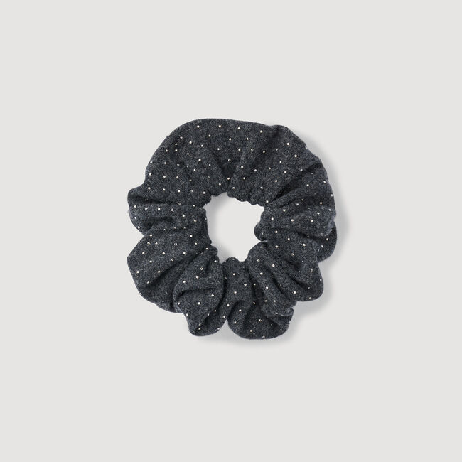 Rhinestone knit scrunchie