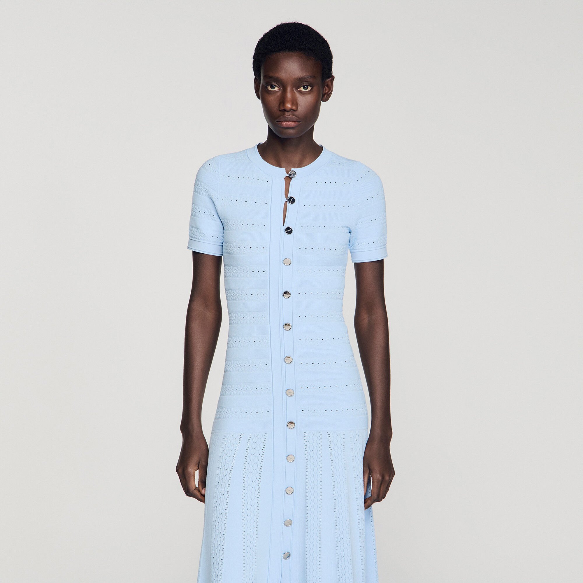 Robe longue en maille