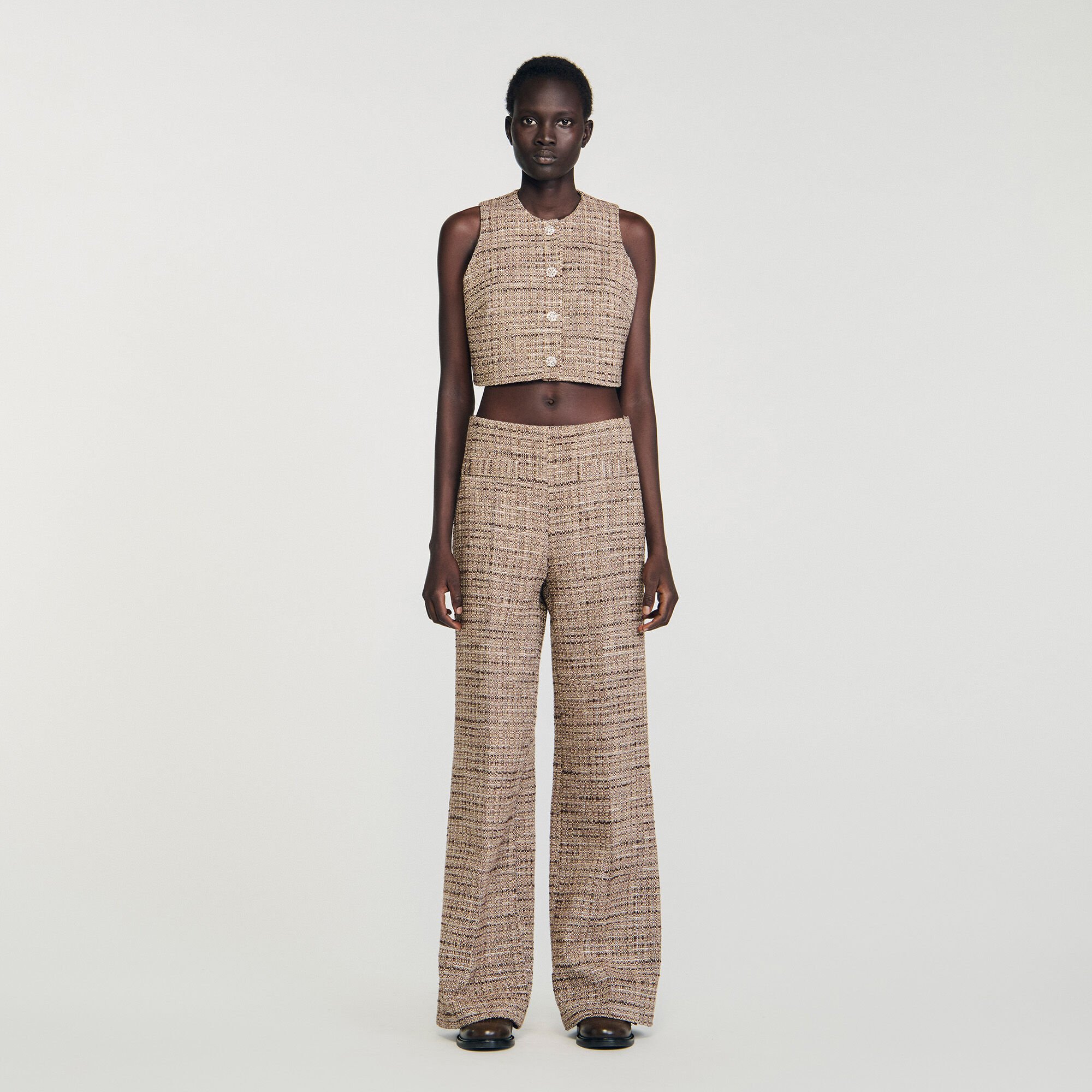 Hose aus dekorativem Tweed