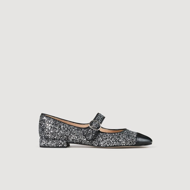 Glitter ballet flats