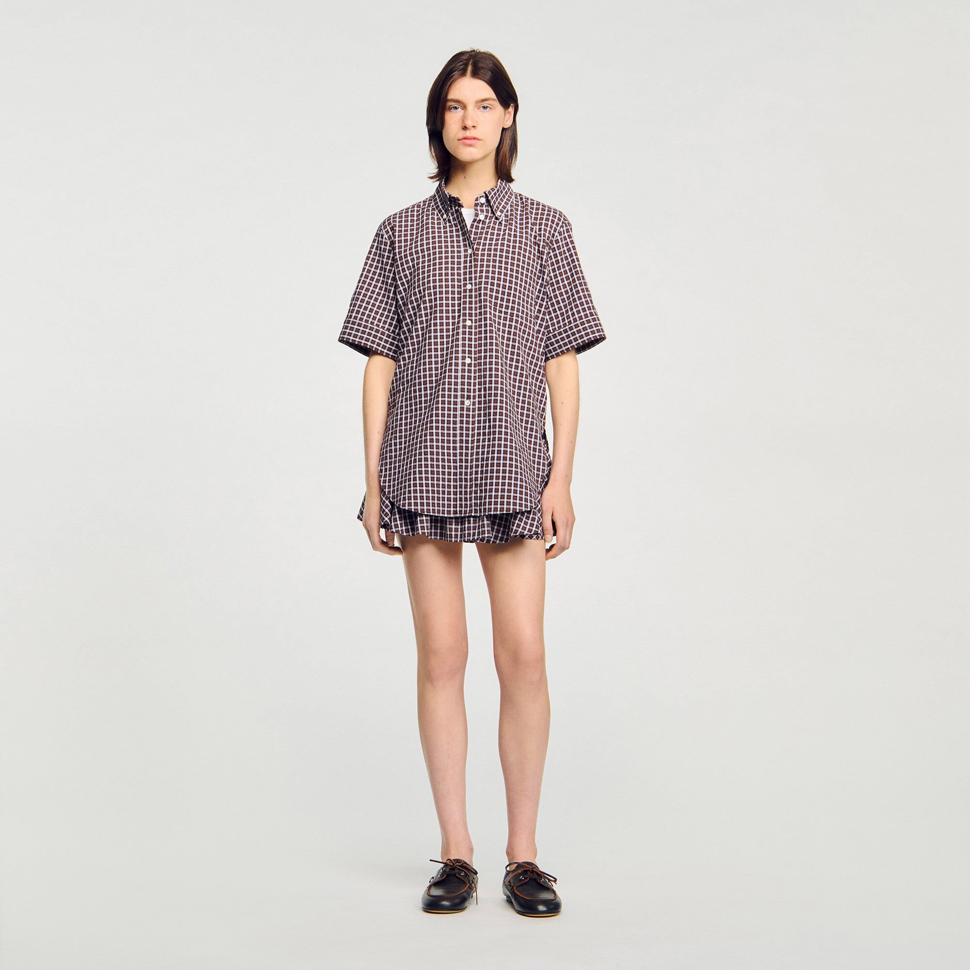 Chemise oversize à carreaux