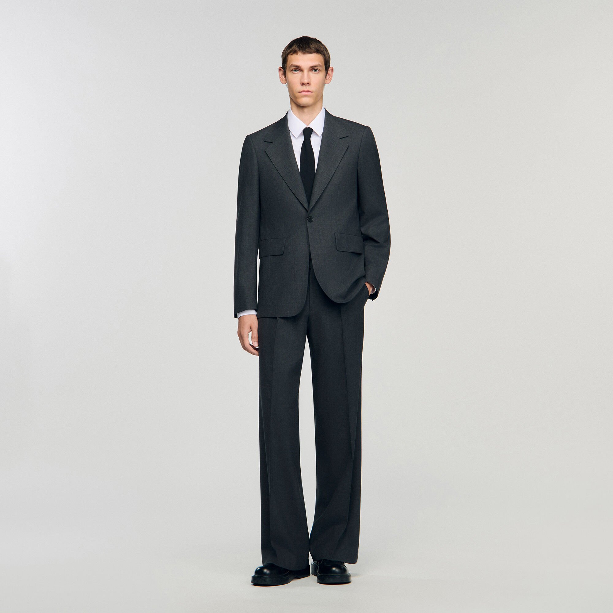 Veste de costume large en laine 