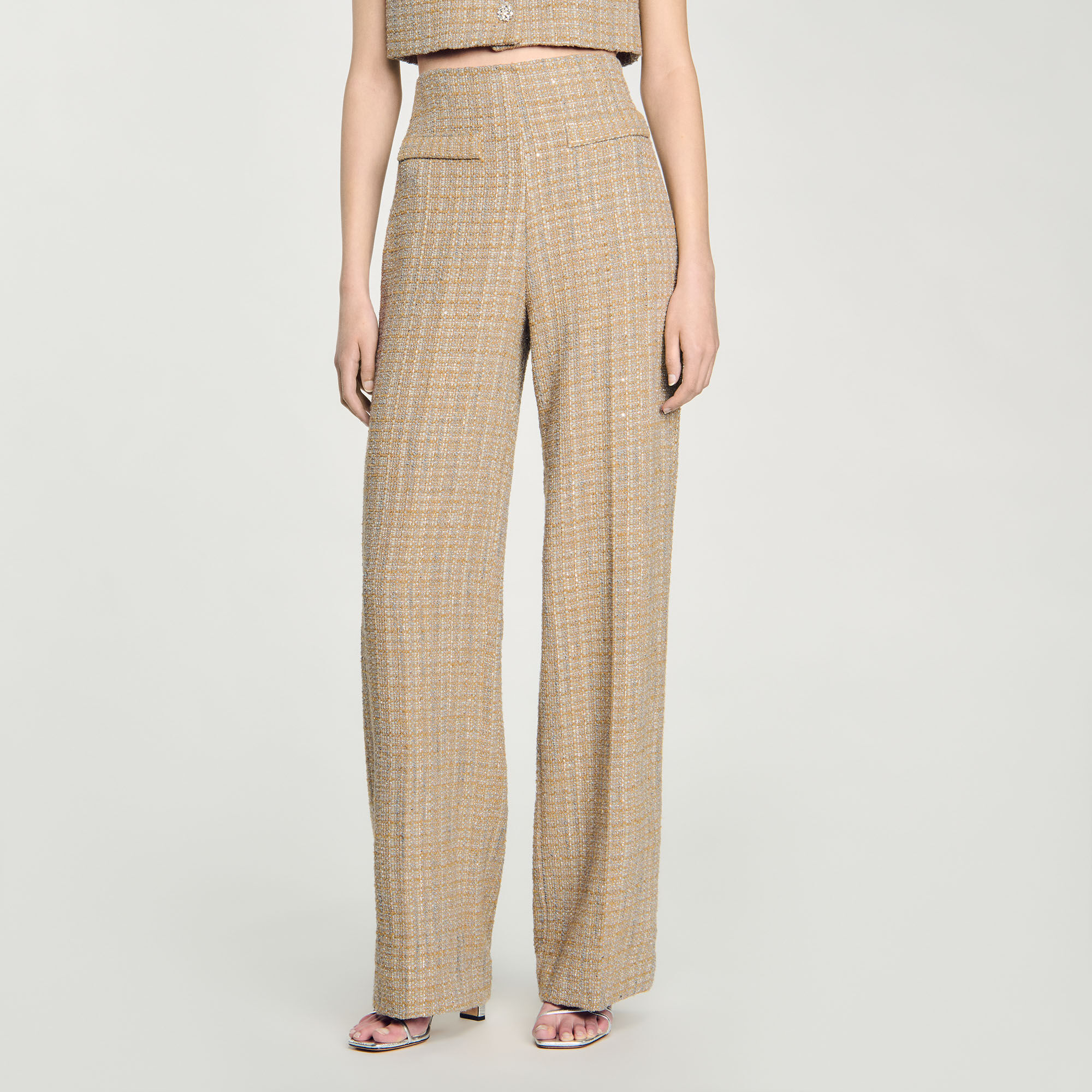 Pantalon droit à carreaux