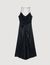 Robe longue satinée