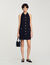 Robe courte à col claudine