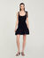 Kurzes Kleid aus Materialmix