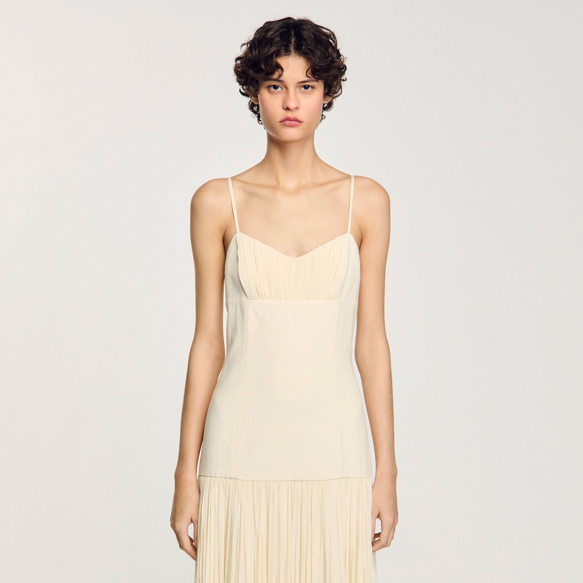 Pleated maxi dress