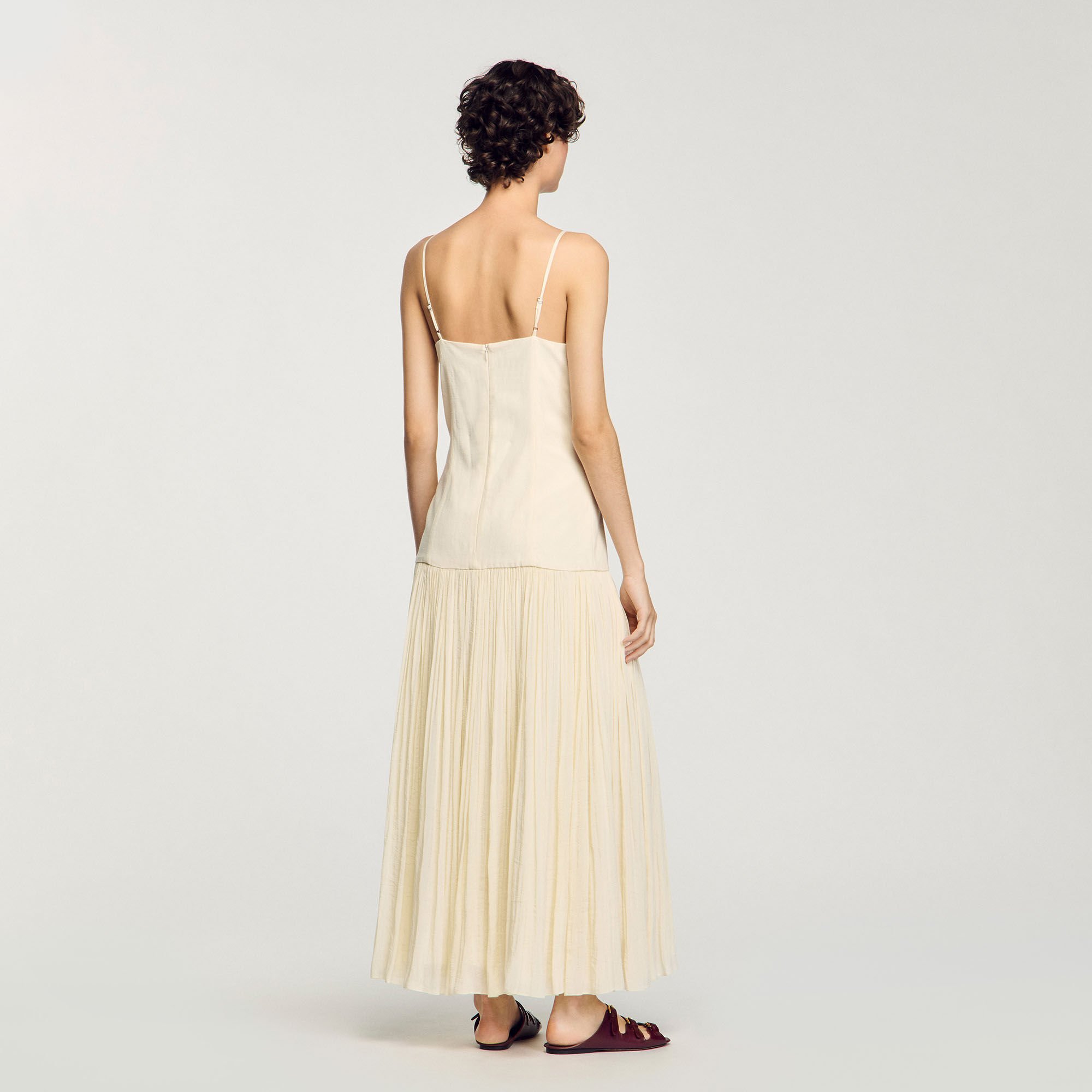 Pleated maxi dress