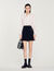 Pleated tweed skirt