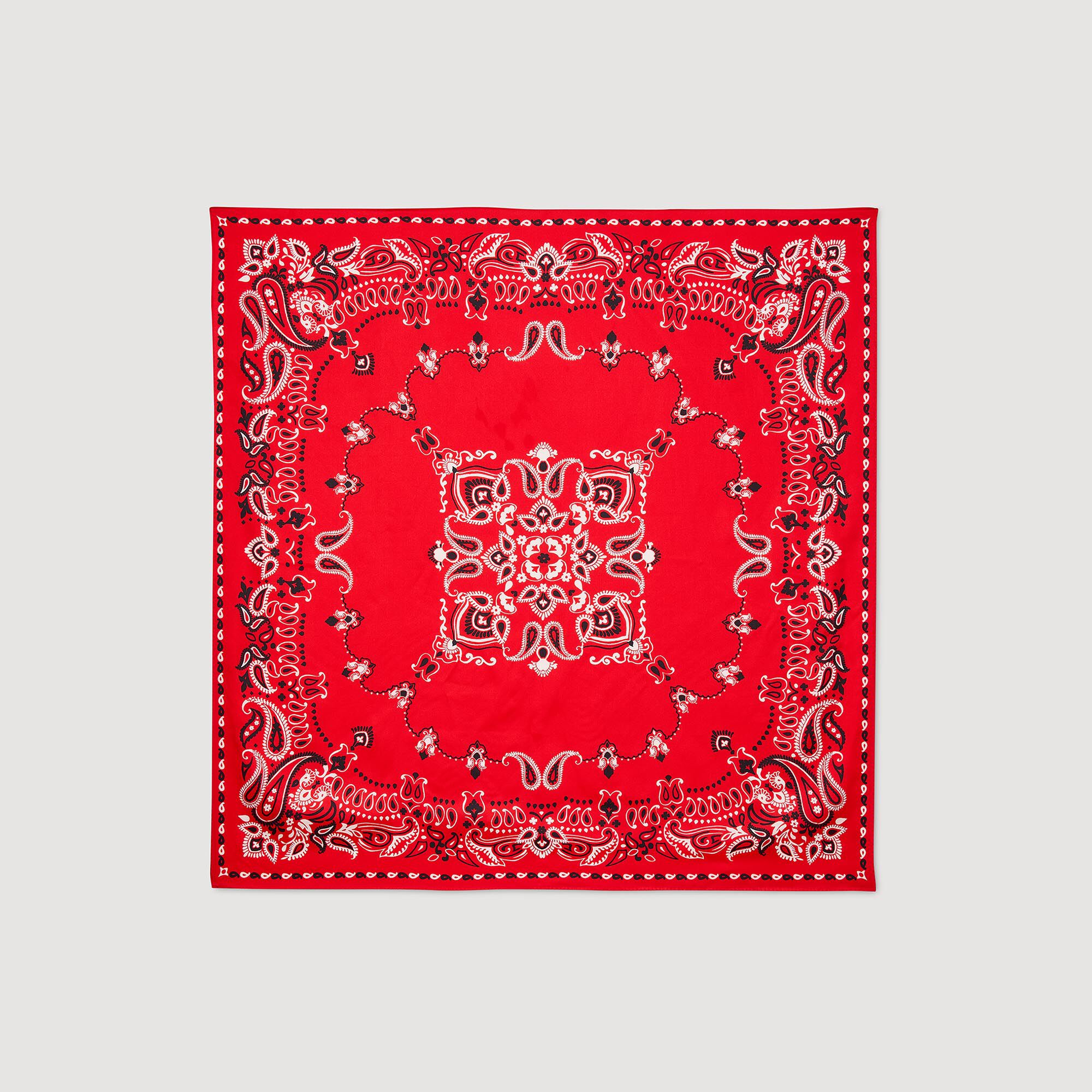 Foulard en soie à imprimé bandana