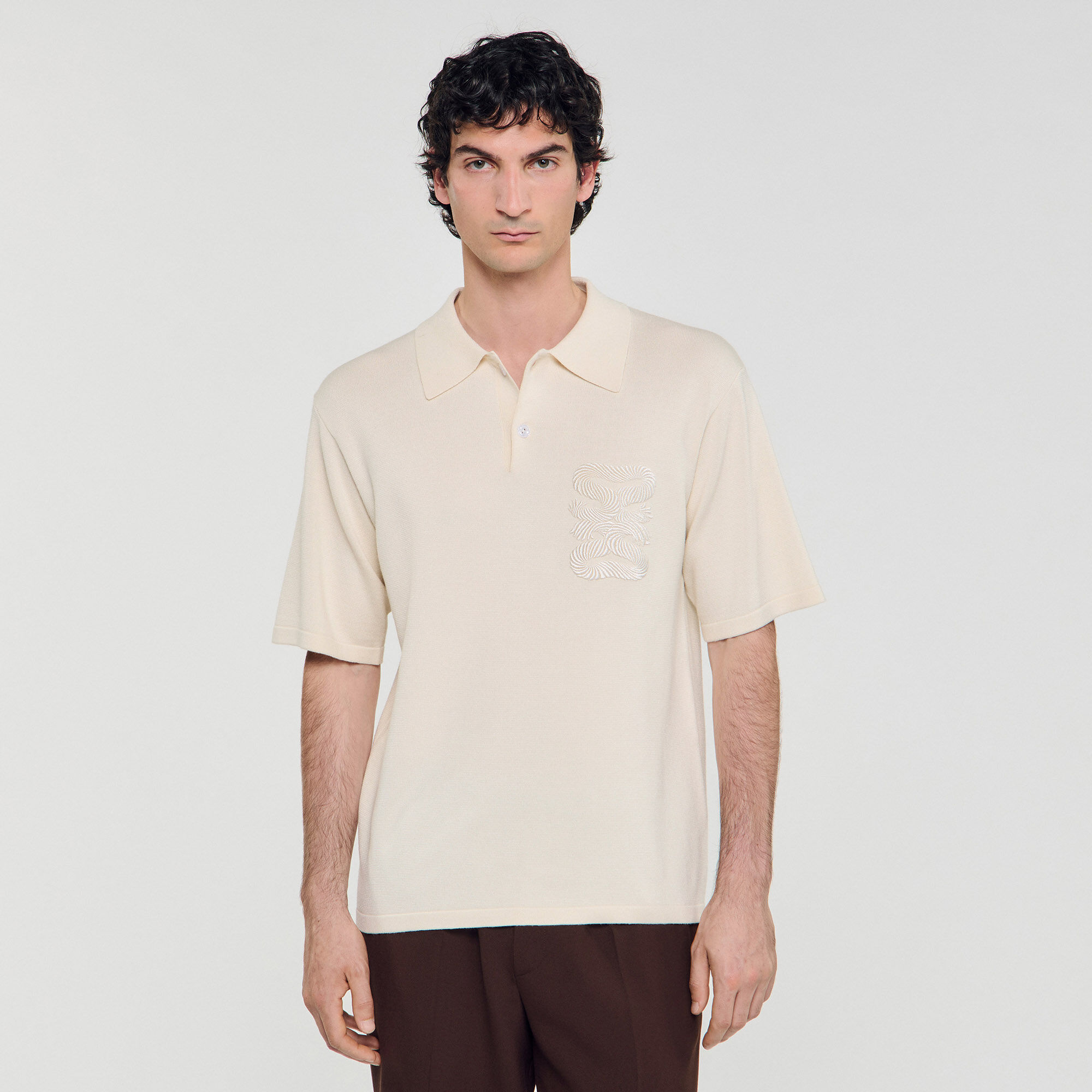 Polo à broderie corde