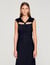 Satin maxi dress with rhinestones