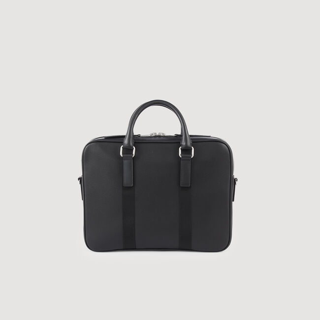 Large briefcase in coated canvas