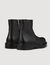 Zipped leather ankle boots