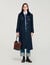 Manteau long avec col en velours