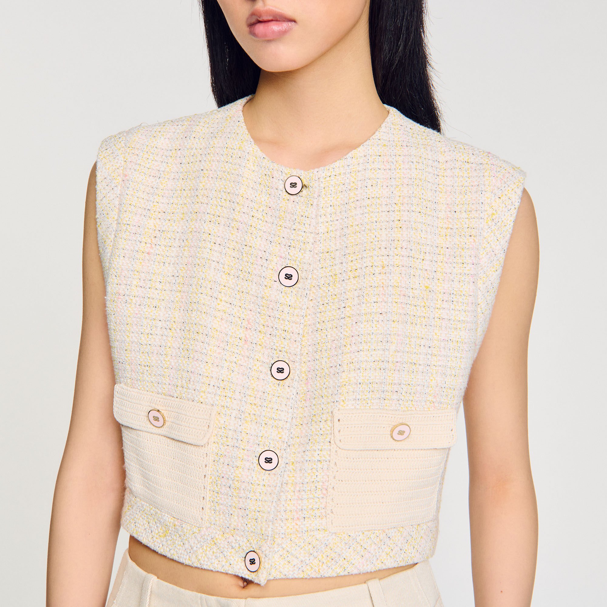 Veston en tweed fantaisie