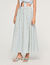 Rhinestone striped long skirt