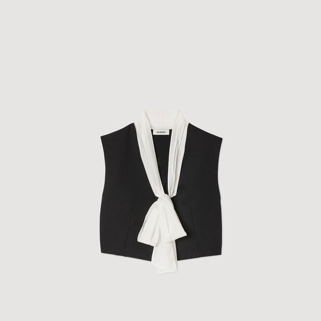Bow neck crop top