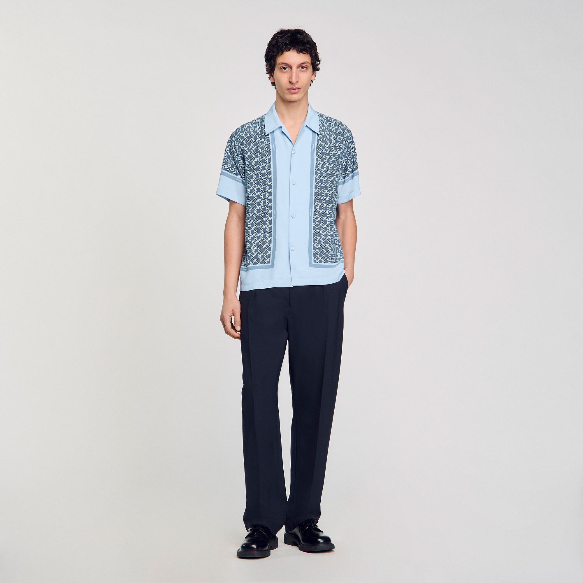 Chemise imprimée à manches courtes
